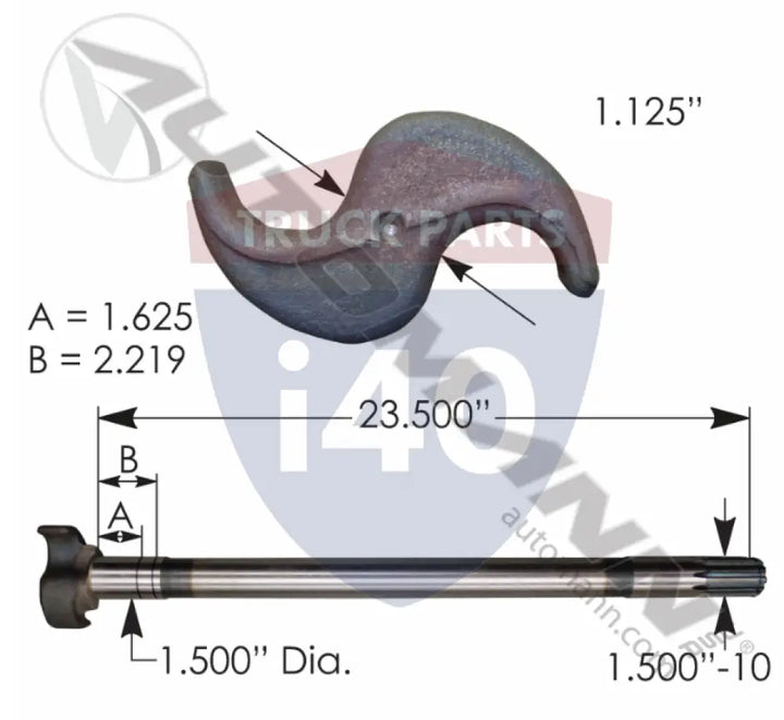 R607177 Camshaft LH For Meritor - Spicer & Std. Forge