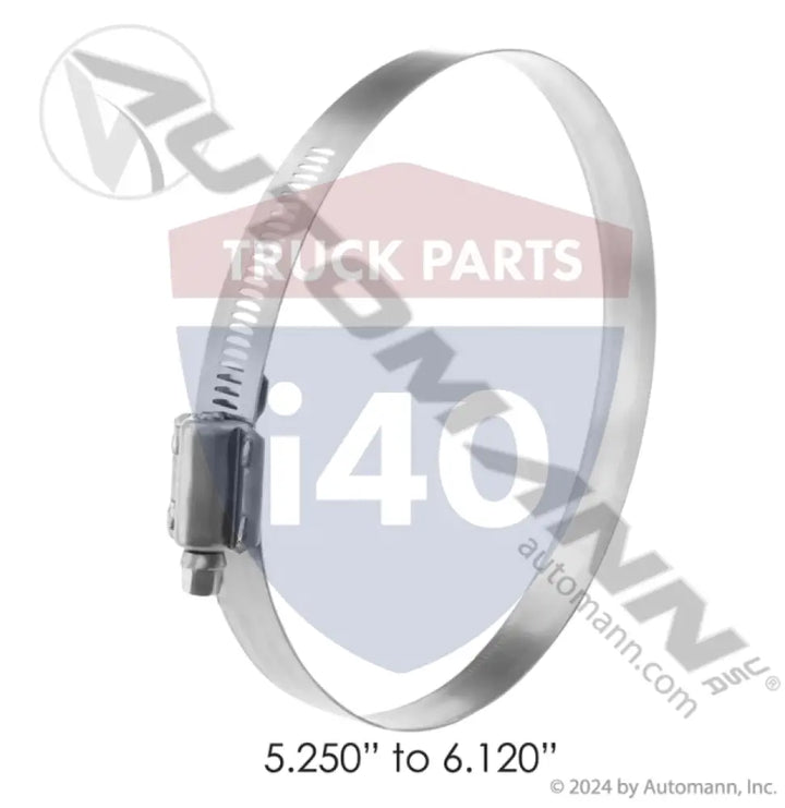 BRZHTM600 Hose Clamp Hi-Torque 5.25-6.12in For Freightliner - Worm Drive Clamps - High Torque