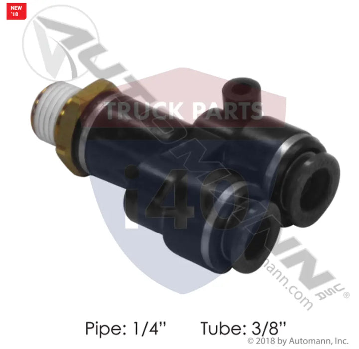 016295 PLC Male Branch DOT 3/8in 1/4in For Velvac - Male Branch Y-Composite