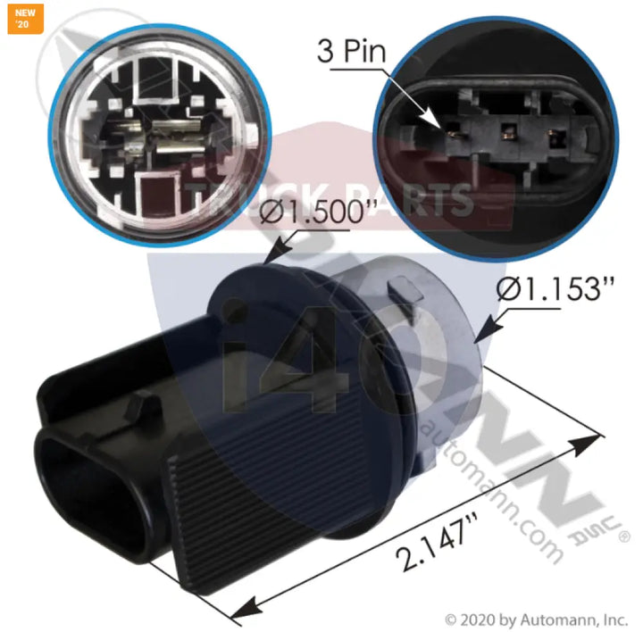 Automann 577.46045 HeadlampHolder Socket Freightliner - HeadlampHolder Socket Freightliner