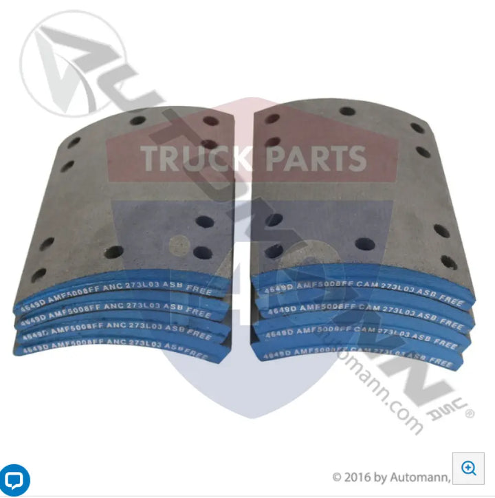 Automann 140.4649.50 Brake Lining - 20K Lb GAWR