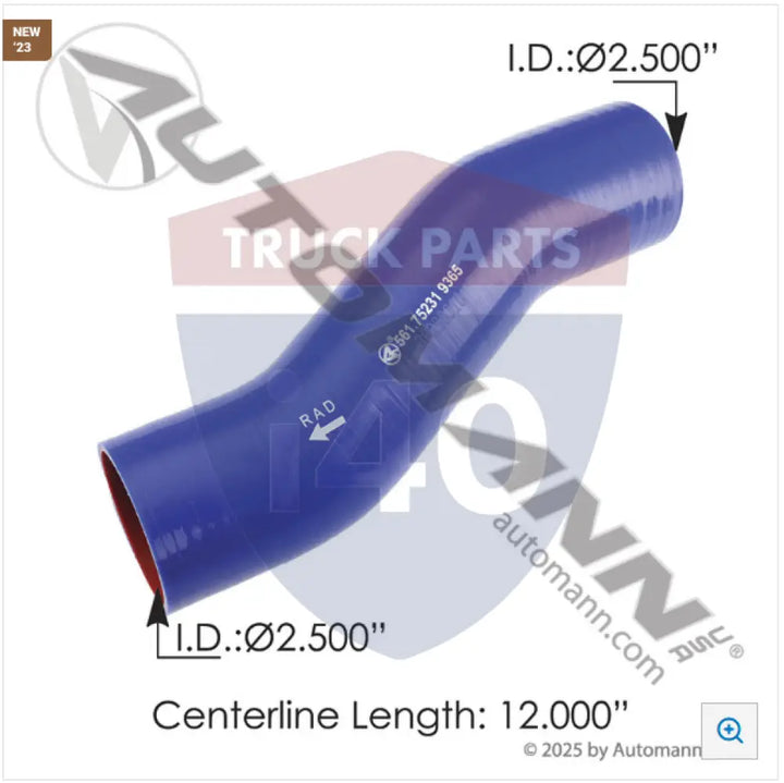 Automann 561.75231 Radiator Hose Silicone Peterbilt - Kenworth