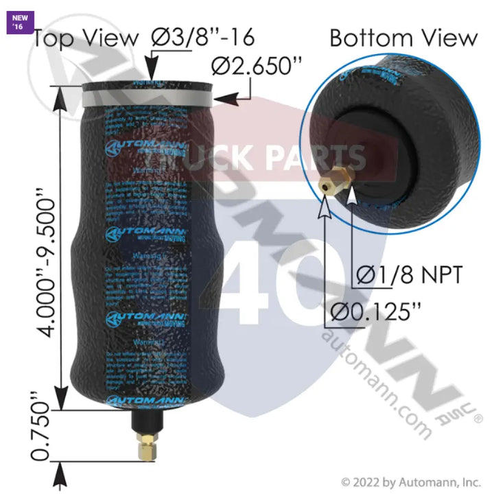 660030006 Air Spring Cabin For Western Star - Air Spring Cabin