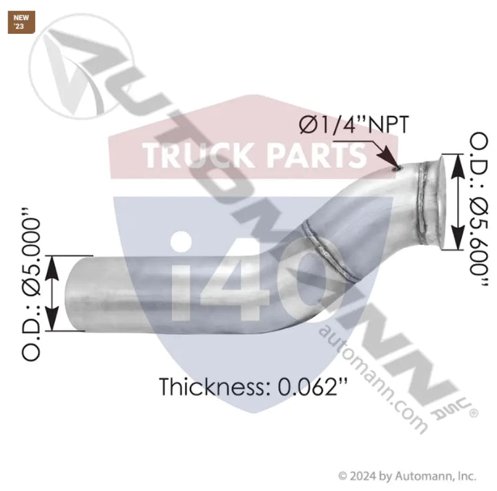 098112223 Exhaust Pipe ALZ Peterbilt For Dynaflex - Exhaust Pipe ALZ Peterbilt