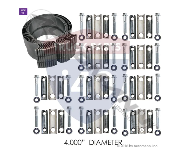 Automann 562.U3104ABK Exhaust Band Clamp Preformed 4in - Exhaust Band Clamp Preformed 4in