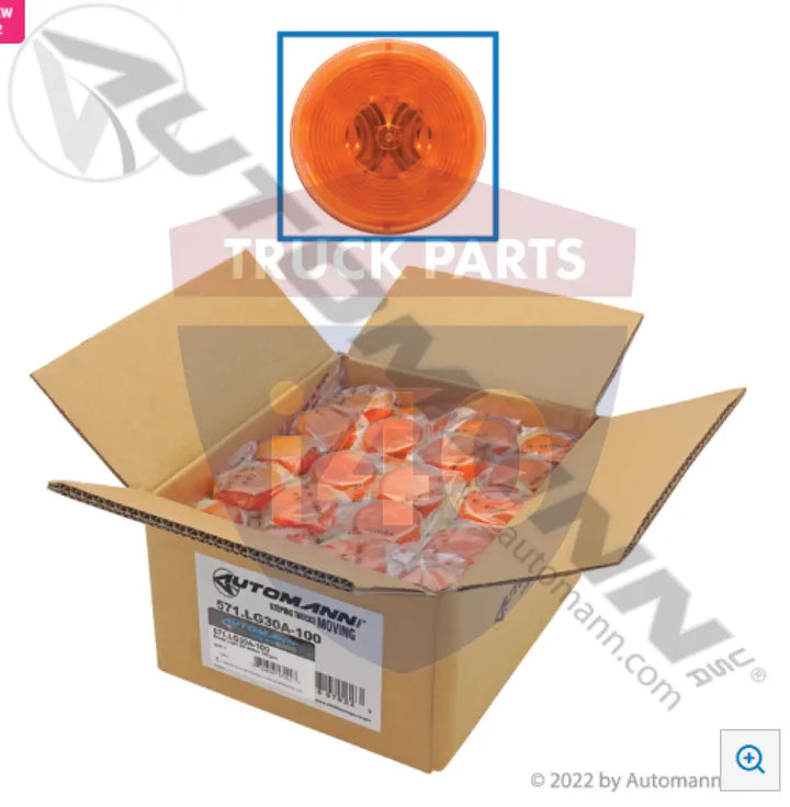 MC53AB Marker Light 2in Amber 100-pcs For Optronics - Marker Light 2in Amber 100-pcs