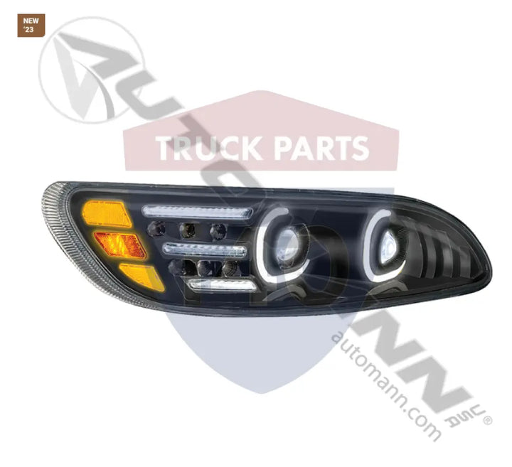 Automann 564.75041DBY Headlamp LED RH Peterbilt - Headlamp LED RH Peterbilt