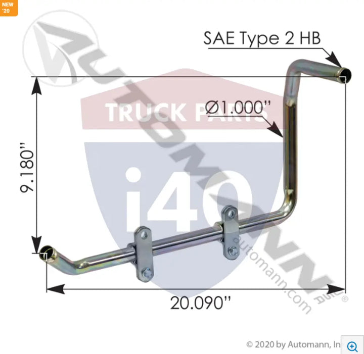 Automann 561.46122 Pipe Heater Return Freightliner - Heater