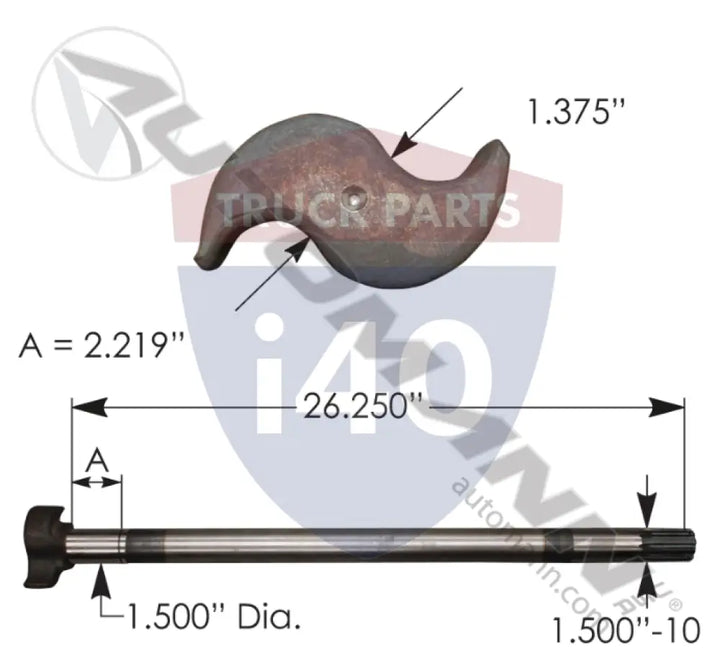 R607192 Camshaft RH For Meritor - Spicer & Std. Forge