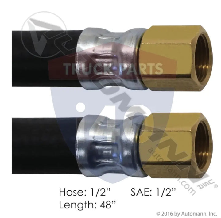 Automann 177.7548 Air Hose Assy 1/2in 1/2in SAE Swl-48in - Dual 1/2’’ SAE Swivel Ends