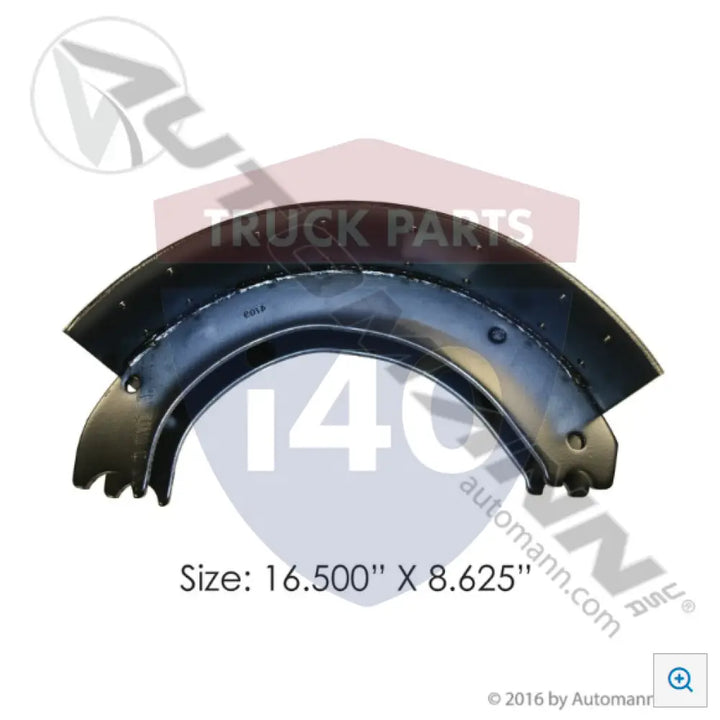 R700026 Unlined Brake Shoe 16.500in 8.625in For Meritor - Brake Width - 8.625 in