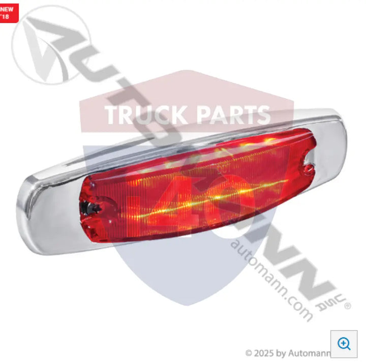 Automann 571.LD267R12 Marker Light LED SS Bezel Red - Marker Light LED SS Bezel Red
