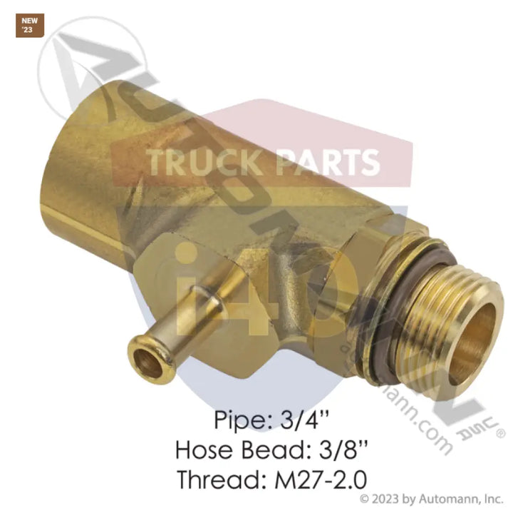 Automann 177.884126M27 Tee Fitting 3/4in NPT M27 3/8in - Specialty Fittings