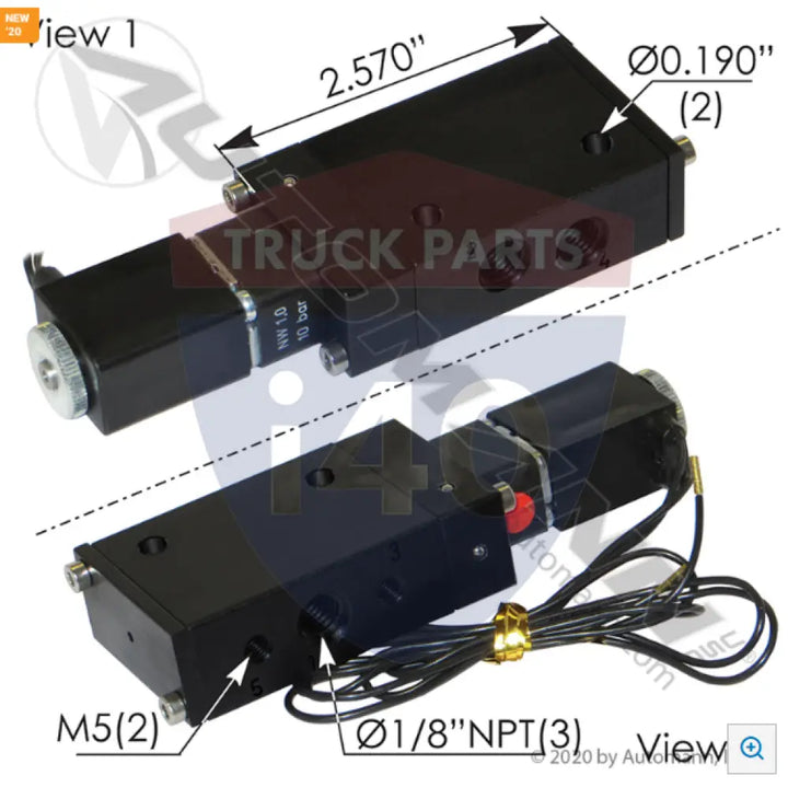 320180 Solenoid Air Valve 4 Way For Velvac - Pneumatic Spool Valves - Solenoid Actuated