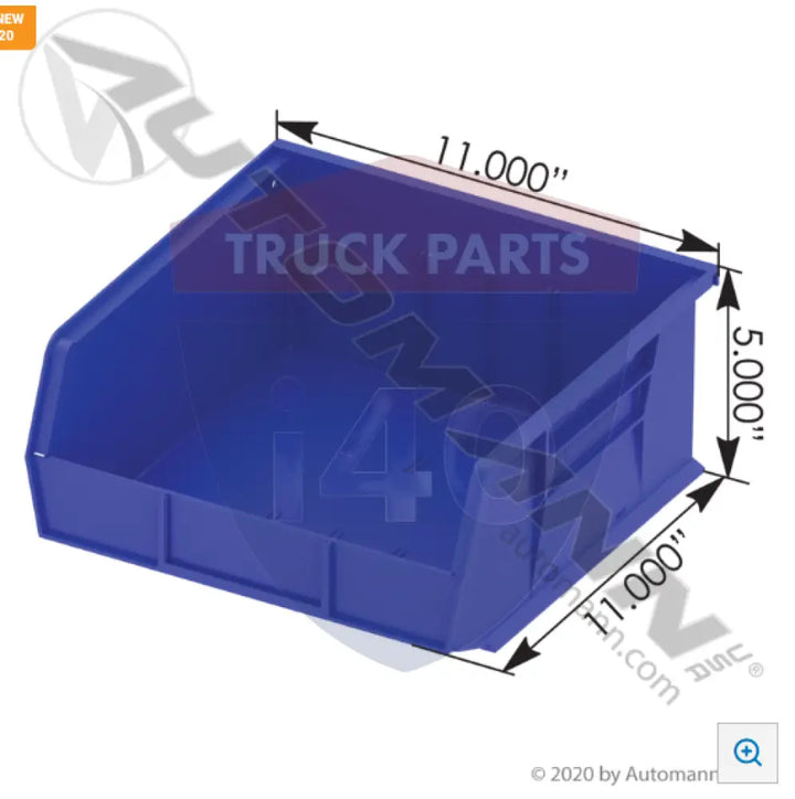 Automann ZPB110111 Plastic Bin 11x11x5in - Bins