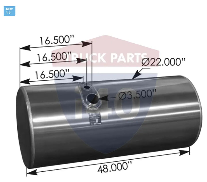 Automann 576.6208022PR Fuel Tank Round Mack - Fuel Tank Round Mack