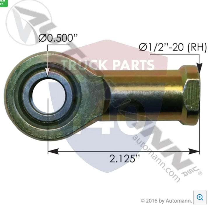 Automann 462.ESCF8S Rod End Female W-Stud 1/2-20in - Heim Joints