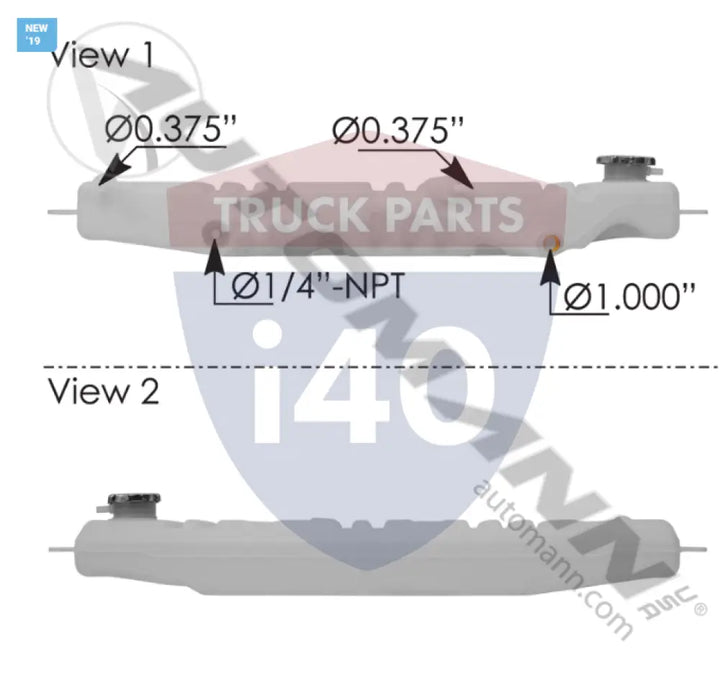F6HZ8A080B Coolant Reservoir For Ford - Ford