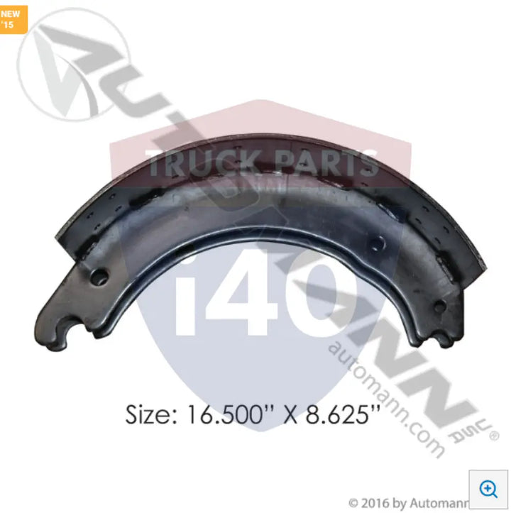Automann 142.455183 Unlined Brake Shoe 16.500in 8.625in - Brake Width - 8.625 in