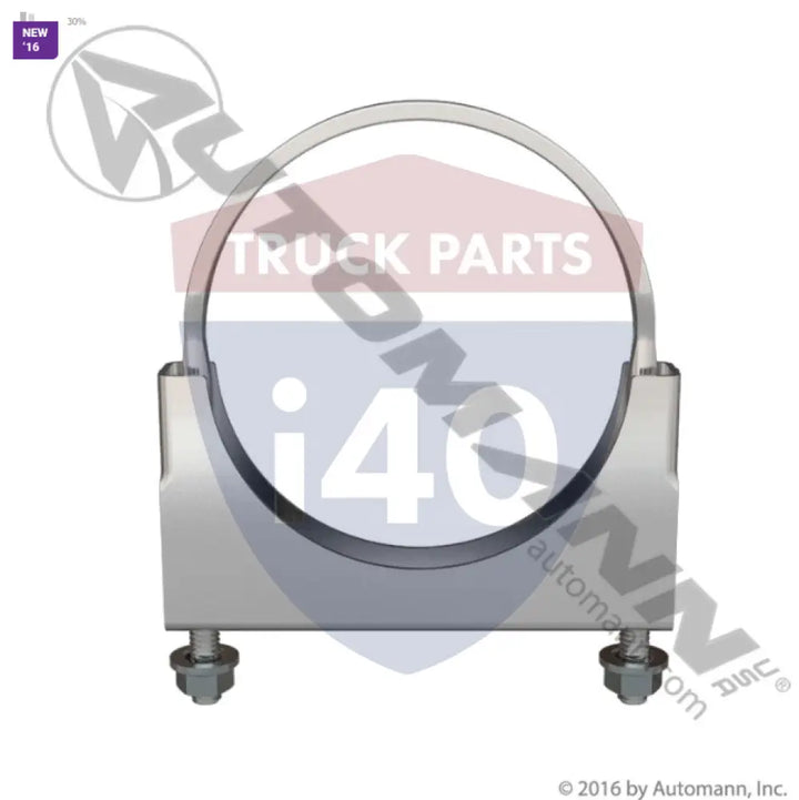 FB4C Flat U-Bolt Saddle Clamp 4in Chrome For Grand Rock - Flat U-Bolt Saddle Clamp 4in Chrome