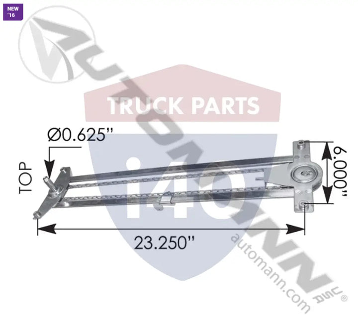 Automann HLK2267 Window Regulator LH Kenworth - Window Regulator LH Kenworth