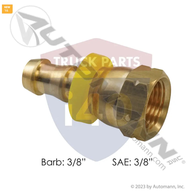 3088266B Push-On Fitting 3/8in SAE 3/8in Hose For Parker - Female SAE 45° Flare