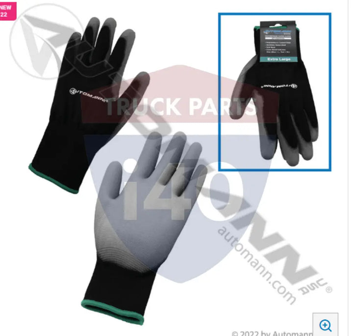 Automann 571.G2010XL Gloves - Polyurethane-Coated Palm XLarge - Safety
