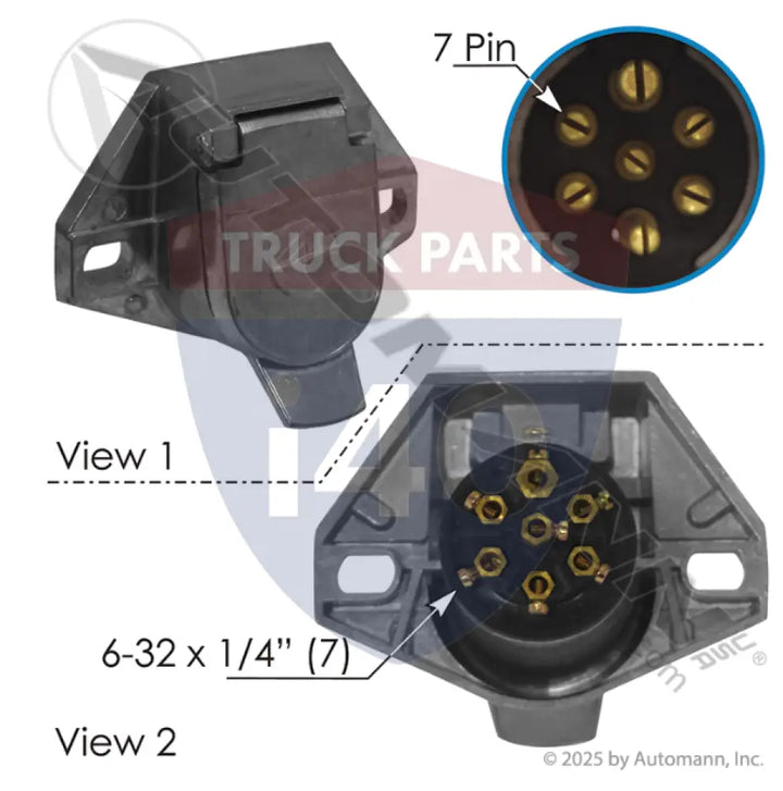 38215 Socket Heavy Duty 7 Pin For Tectran - 7-Way Sockets (J560)