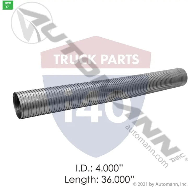 Automann 562.U7340-36SS304 Flex Tubing 4in 36in 304SS - Flex Tubing 4in X 36in 304SS