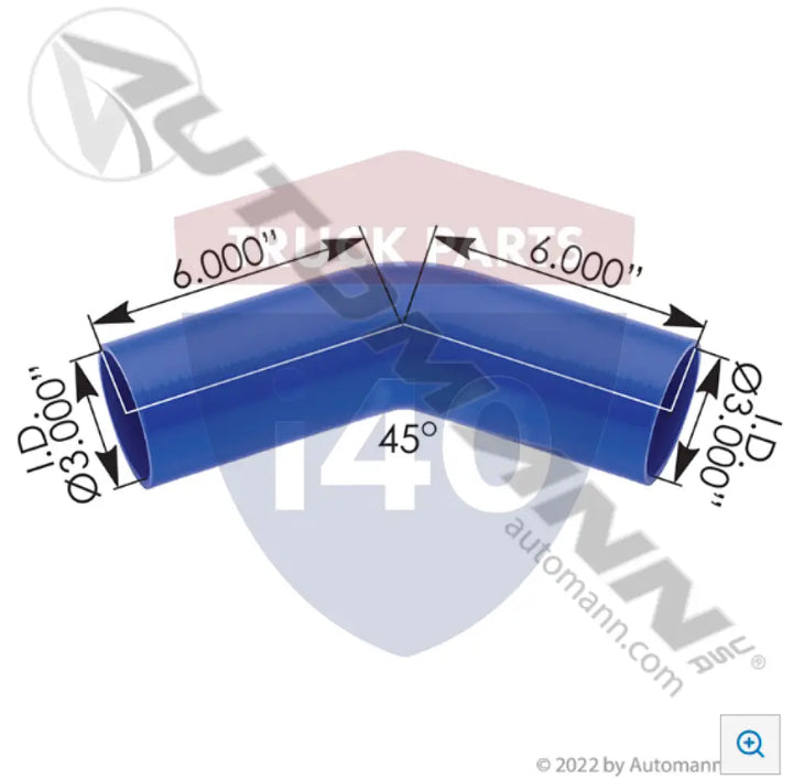Automann 561.17300 Coolant Poly Reinforced 4Ply 45Deg Elbow - 45° 4 Ply