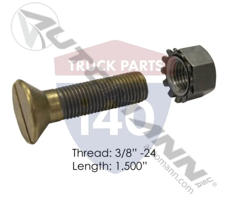 L512A Brass Brake Lining Bolt 3/8in 1-1/2in For Leland - Bolts