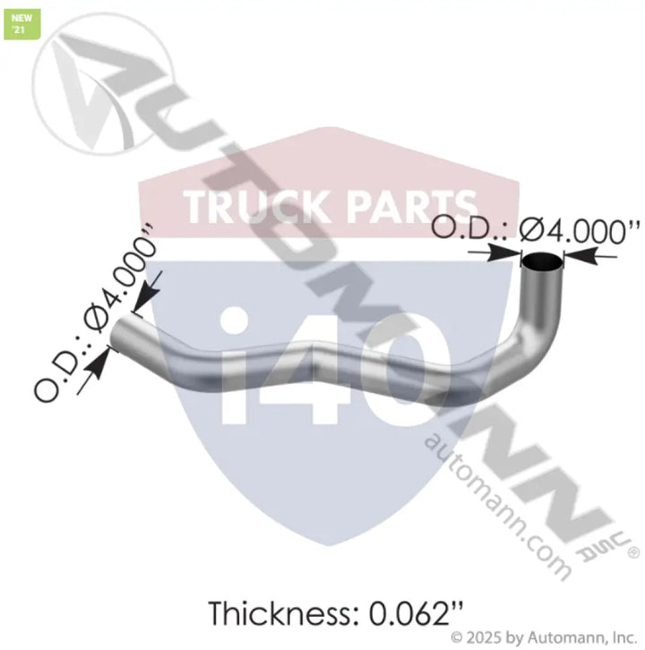 Automann 562.U625110A Exhaust Pipe ALZ Mack - Exhaust Pipe ALZ Mack
