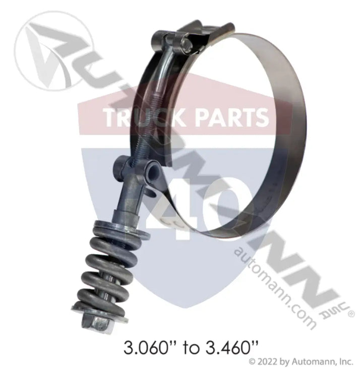 Automann 561.230306A HD T-Bolt Clamp 3.06in to 3.46in - Spring Loaded T-Bolt Clamps - Heavy Duty