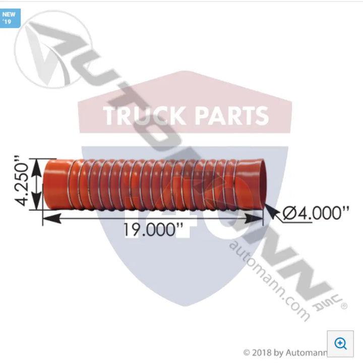 Automann 561.59024 Coolant Hump Hose Hot Side - Kenworth