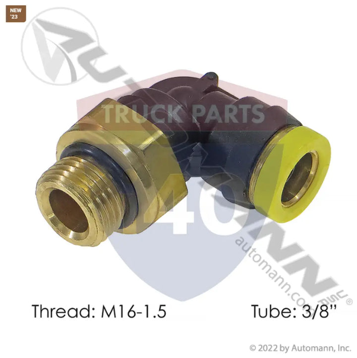 369PTCR-6-MA16 PLC Swivel Male Elbow DOT 3/8in M16 For Parker - Male 90° Elbows-Composite