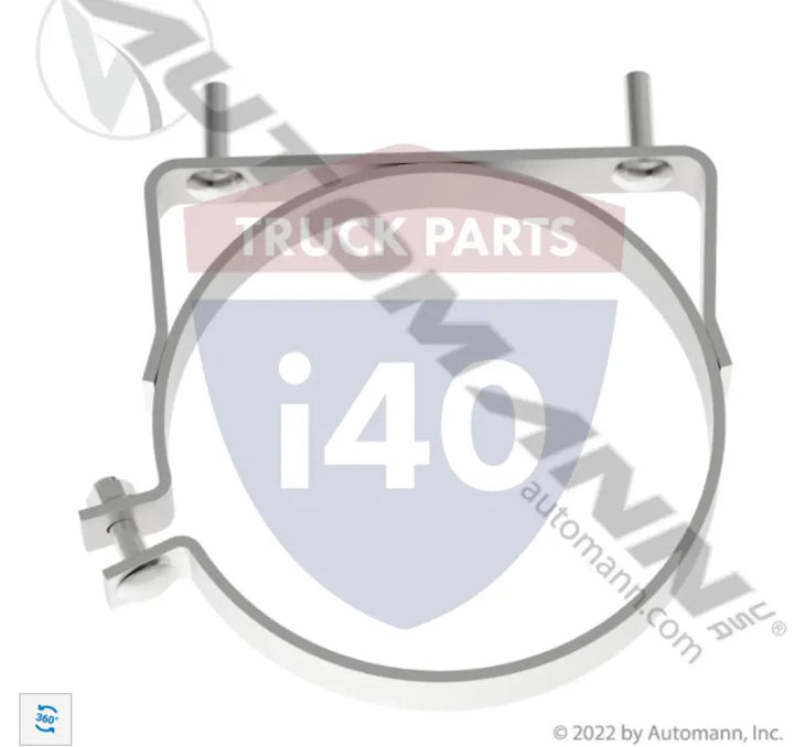 Automann 562.U5972BKSS Stack Mtg Bracket 7in SS Kenworth - Stack Mtg Bracket 7in SS Kenworth