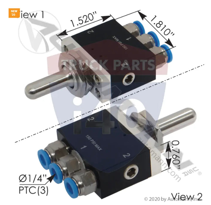 Apsco 170.VTS1XAP Air Toggle Valve - Air Toggle