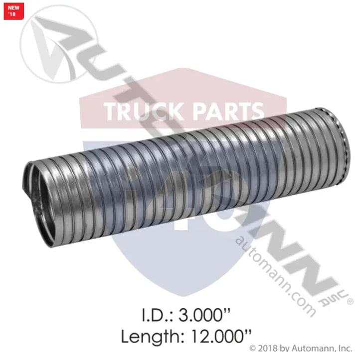G15312 Flex Tubing 3in 12in Galvanized For Grand Rock - Flex Tubing 3in X 12in Galvanized