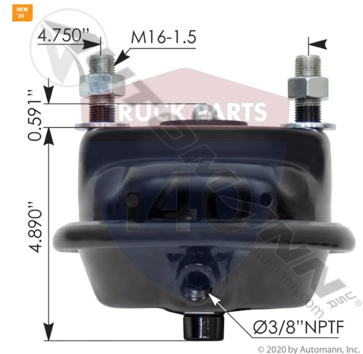 MGM Brakes 179.MCSB20D051 MGM ADB Service Chamber CSB20D