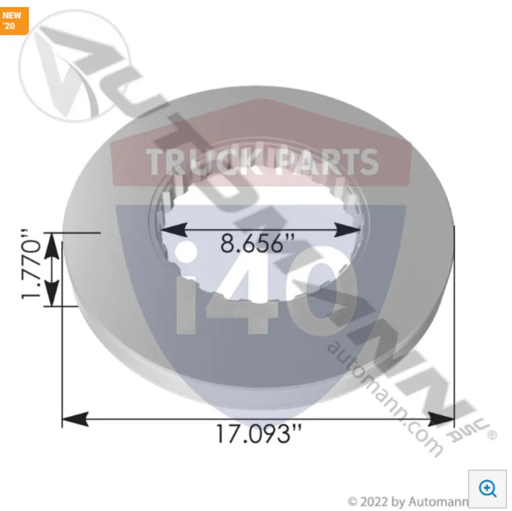 Automann 153.192710 Air Disc Rotor - Flat/Spline Shape