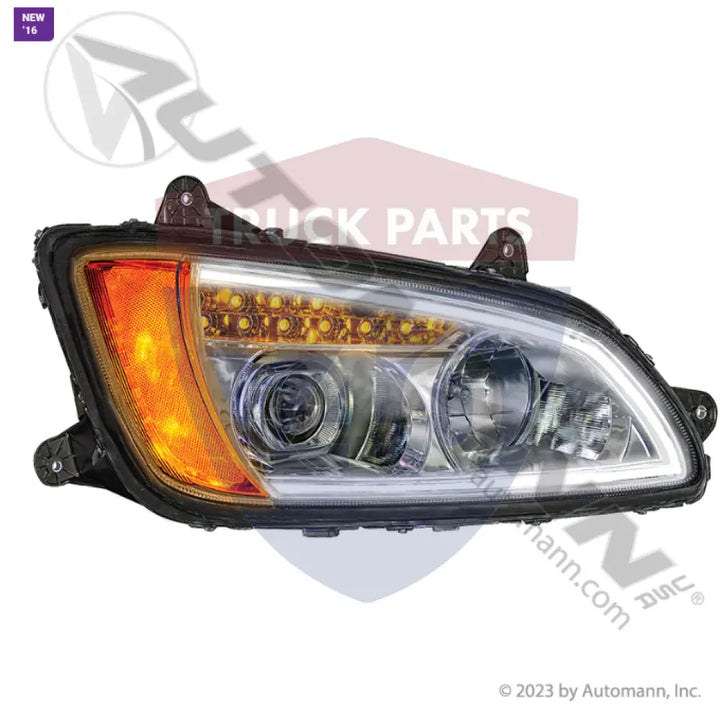 Automann 564.59050KC Headlamp with Light Bar RH Kenworth - Headlamp with Light Bar RH Kenworth