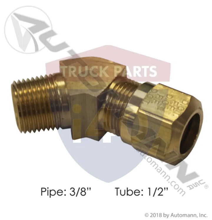 Automann 177.14748C 45 DEG Male Elbow 1/2IN 3/8NPT - Male 45° Elbows