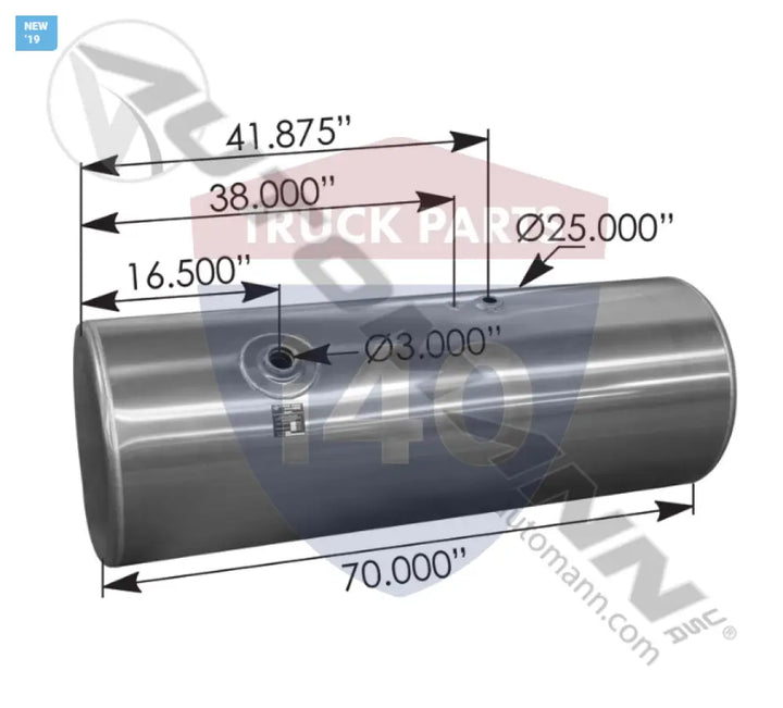 576.4614025DF Fuel Tank Round For Freightliner - Fuel Tank Round Freightliner