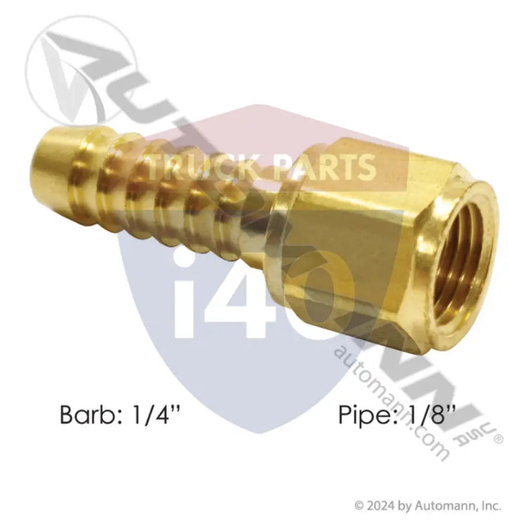 Automann 177.8264A Hose Fitting 1/4in Barb 1/8in NPT - Female Pipe