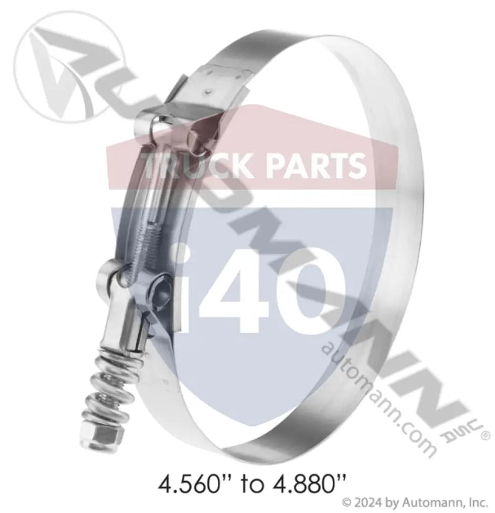Breeze B92260456 Spring T-Bolt Clamp 4.56 to 4.88 - Spring Loaded T-Bolt Clamps - Standard