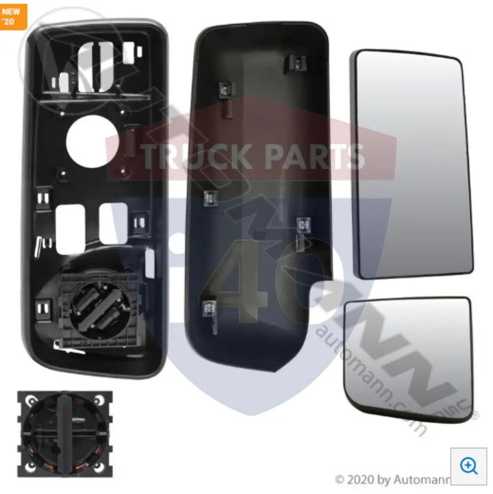 Automann 563.75027 Mirror Head LH Heated Black Peterbilt - Mirror Head LH Heated Black Peterbilt