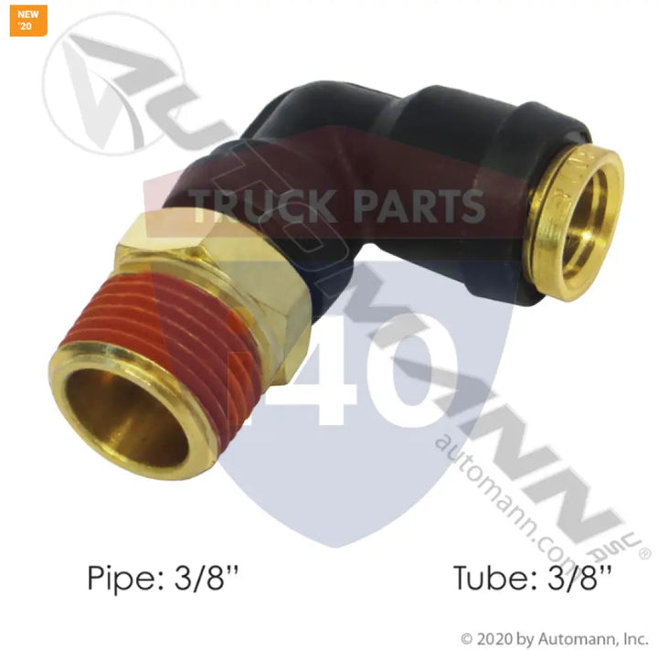Automann 177.12C696C PLC Swivel Male Elbow DOT 3/8in 3/8in - Male 90° Elbows-Composite