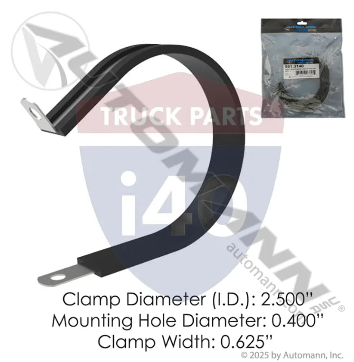 546291 Tube Clamp Rubber Lined 2-1/2in For Phillips - Rubber Lined