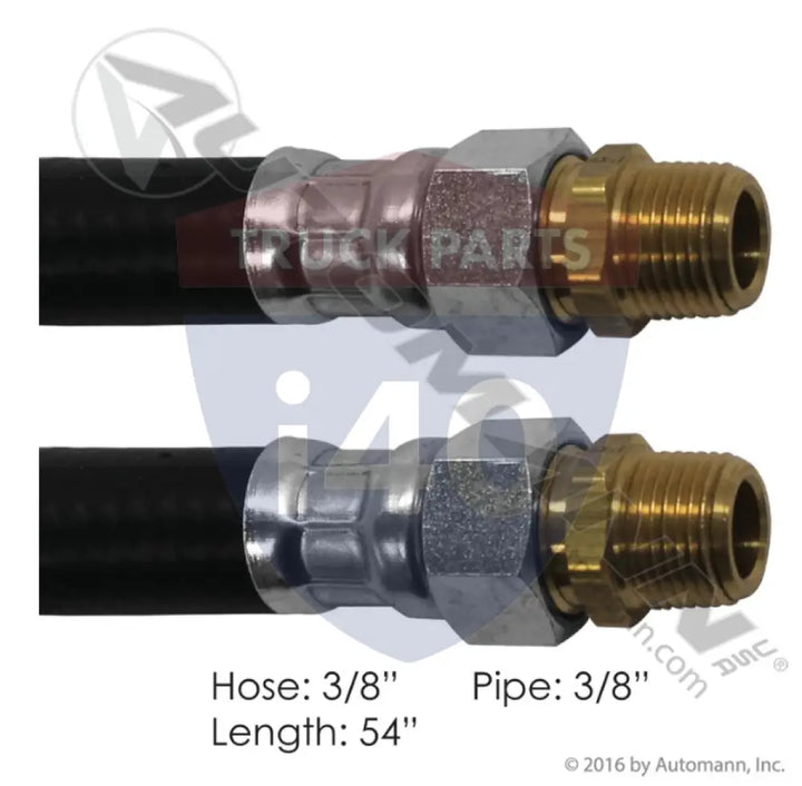 Automann 177.73654 Air Hose Assy 3/8in 3/8in Swivels-54in - Dual 3/8’’ NPT Swivel Ends
