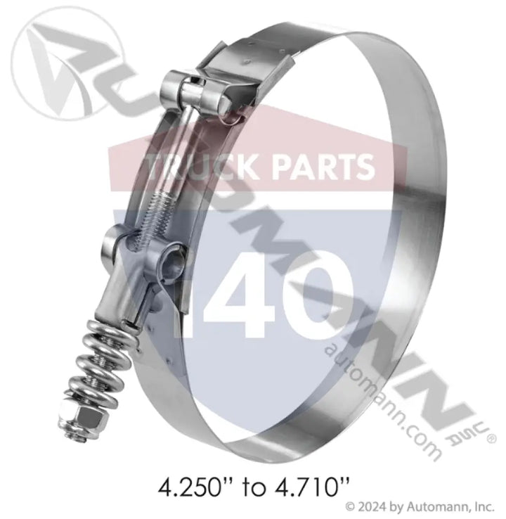 Breeze B9226-0425 Spring T-Bolt Clamp 4.25 to 4.56 - Spring Loaded T-Bolt Clamps - Standard
